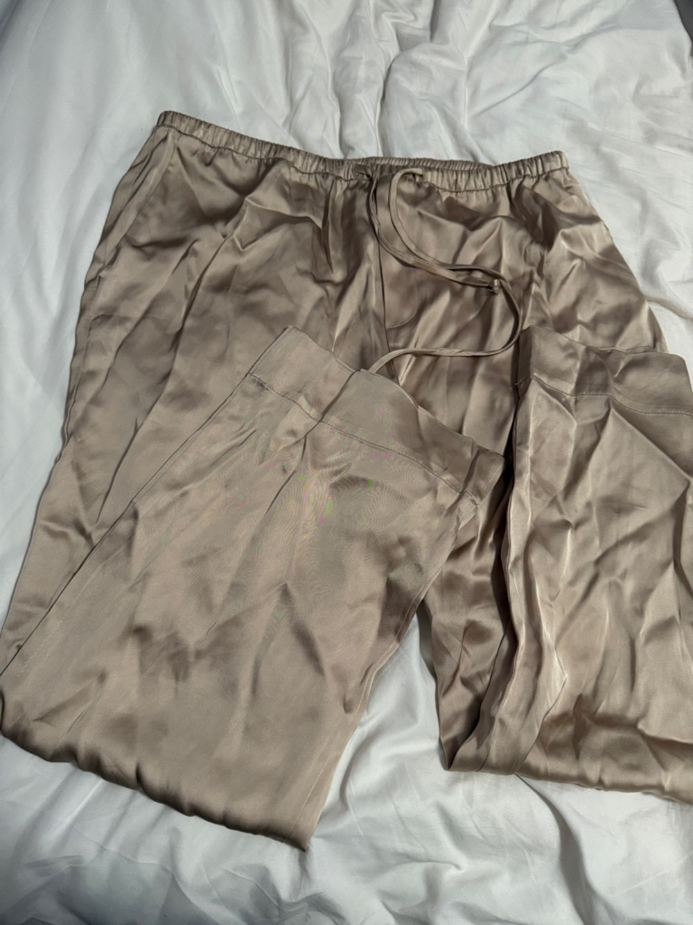 Zara Satin Drawstring Pants
